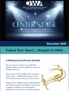 Center Stage newsletter header
